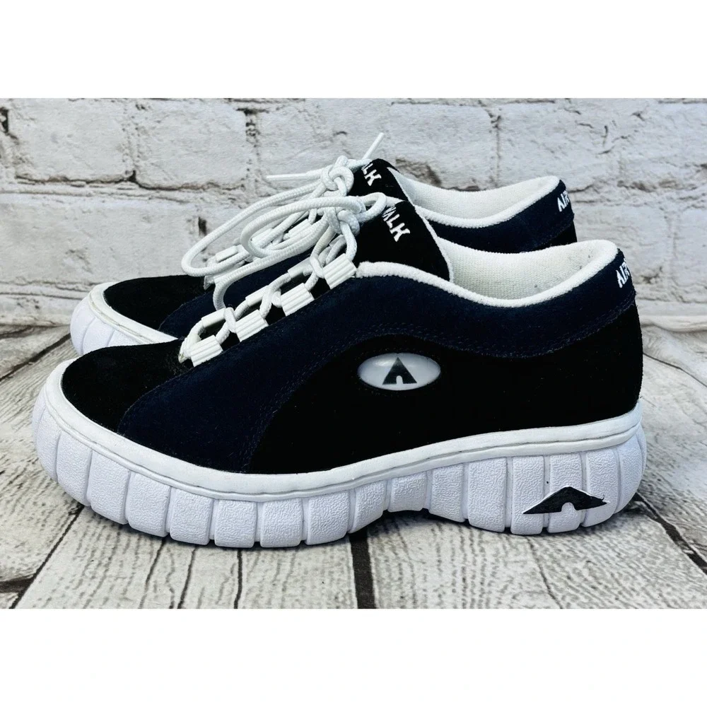 Vintage Airwalk GHURK Skate Shoes Black Navy Men's 4 Women's 5.5 W/ Box SS1934